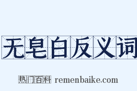 无皂白反义词是什么意思的图片